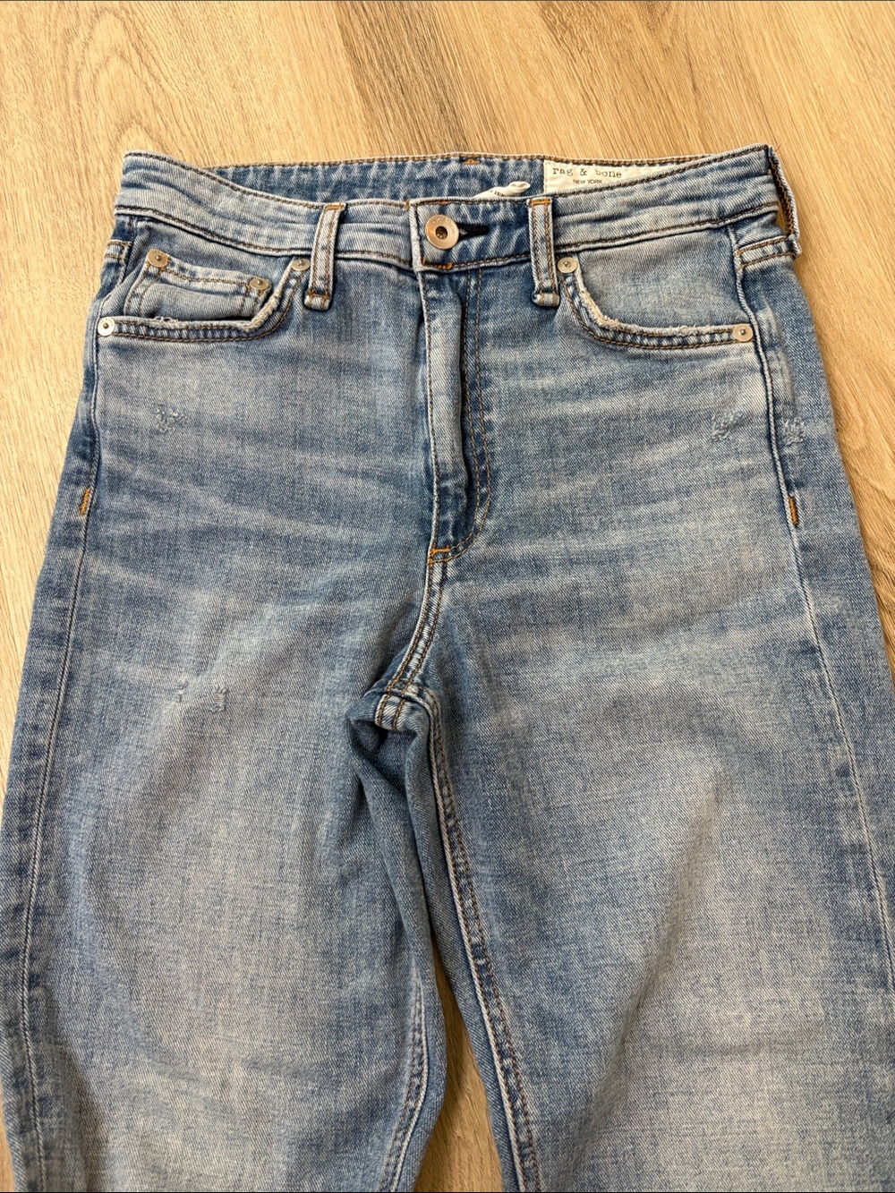 Rag & Bone Nina High Rise Ankle Cigarette Jeans Alexis Wash 24 - Picture 4 of 9